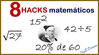 8 mejores HACKS matemáticos para cálculos rápidos Parte 1 [upl. by Cilo]