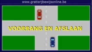 GRATIS RIJBEWIJS ONLINE 21 Rijbewijs B  VOORRANG EN AFSLAAN [upl. by Atolrac]