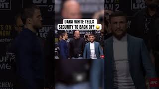 Dana White Tells Security to BACK OFF for Merab x Umar Face Off [upl. by Irisa]