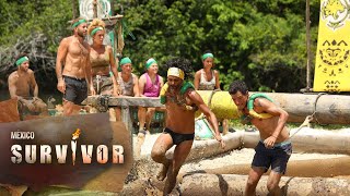 Duelo de fuerza en lodo por inmunidad grupal Survivor 1 julio 2022  Survivor México 2022 [upl. by Kendal354]