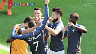 World Cup 2018 Denmark vs France  Group C Full Match Sim FIFA 18 [upl. by Lashoh]