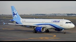 Interjet A320 take off Mexico city and landing at Puerto Vallarta [upl. by Keynes]