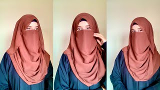 hijab with niqab hijab and niqab tutorial  quick and easy hijab [upl. by Reprah284]