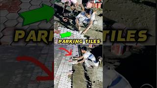 Parking Tiles installation work process for construction project parking tiles viral yts shorts [upl. by Llezom128]