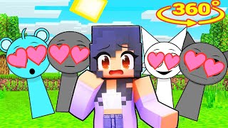 ALL SPRUNKI LOVE Aphmau in Minecraft 360° [upl. by Kele417]