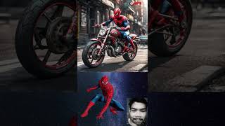 Super hero riding a motorbike All Characters💥MARVEL amp DCmarvel avengers shorts [upl. by Nuhsed]