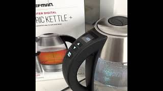 Chefman 💧🍳🍽🔥18L Digital Precision Electric Kettle with Tea Infuser  Review  LUV IT [upl. by Atiloj59]