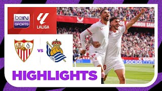 Sevilla 32 Real Sociedad  LaLiga 2324 Match Highlights [upl. by Tenom]