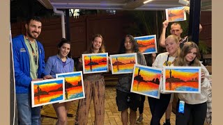 Claude Monet sunset in Venice painting tutorial sts [upl. by Ayra]