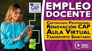 TRABAJO PARA DOCENTES  Certificado de Profesionalidad  Renovación CAP  Transporte Sanitario [upl. by Perni]