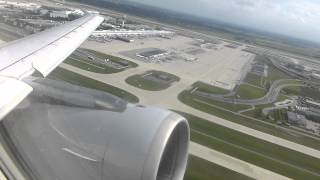 Lufthansa A319 Blasting Off from Munich Airport September 6th 2012 [upl. by Morrison]