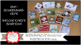 Weihnachtskarten Ideen  Karteninspiration  Kartenideen Weihnachten  Weihnachtspost  StampinUp [upl. by Enyallij]