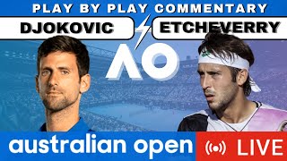 🔴DJOKOVIC vs ETCHEVERRY I Australian Open 2024 Live Stream Free Tennis SCORE ONLY en vivo direct [upl. by Burkitt]