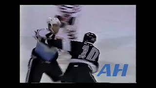 NHL Dec 1 1992 Bryan MarchmentCHI v Warren RychelLA Chicago Blackhawks Los Angeles Kings [upl. by Innavoig]