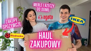 Haul zakupowy 🛒IKEA Agata Meble Biedronka 🐞 Domowy VLOG🏡 Gosia i Miłosz Vlog [upl. by Prestige]