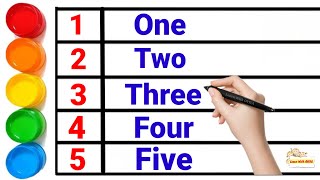 Learn to write number namesone two three four 123 counting 1to10 preschool counting in English [upl. by Lladnar]