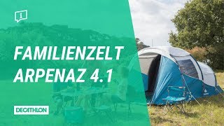 Zelt Arpenaz Family 41  Familienzelt von DECATHLON [upl. by Nosniv563]