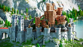 Massive Minecraft Castle  A Minecraft Castle Timelapse 2k60fps [upl. by Ardnuhsor]