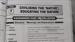 8th class social history 7th lesson civilizing the native educating the nation guide workbook [upl. by Mij316]