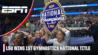 Haleigh Bryant amp Aleah Finnegan emotional after LSU wins 1st gymnastics national championship 🏆 [upl. by Sille508]