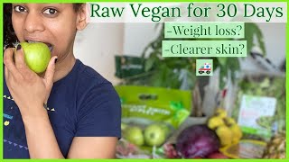 I Tried The Raw Vegan Diet 30 Day Challenge Weight loss Clear Skin Hospital Visit [upl. by Winnick]