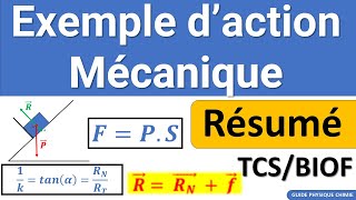 Exemple dactions mécanique les forces Résumé Tronc commun Biof [upl. by Jami204]