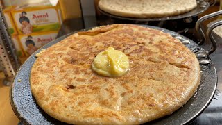 Mumbais Biggest Aloo Paratha  Indian Street Food [upl. by Latsirk905]