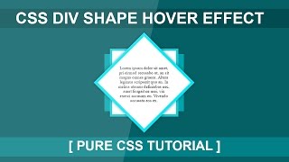 Css Div Hover Effect Tutorial  html5 Css3 Hover Effect [upl. by Terpstra]