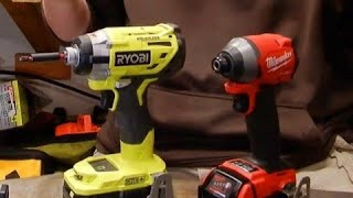 Ryobi Brushless vs Milwaukee Gen 3 impact driver [upl. by Aniles]