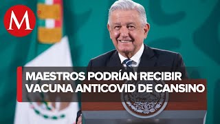 AMLO prevé que maestros reciban vacuna anticovid del 15 al 20 de abril [upl. by Driscoll938]