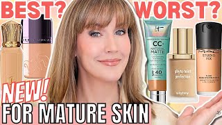 5 BEST amp WORST New Foundations for Mature Skin 2024  Foundation Roundup [upl. by Hgielra453]