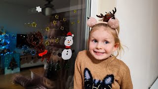 VLOGMAS 13  NAKLEJKI NA OKNO ☃️ KOLOROWANKA XXL 😍 [upl. by Borras]