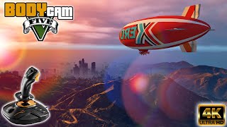 ⁴ᴷ⁶⁰ GTA V  Smooth Blimp Ride Over Los Santos [upl. by Zola560]