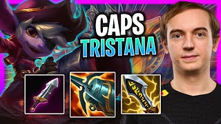 CAPS PERFECT GAME WITH TRISTANA MID  G2 Caps Plays Tristana Mid vs Corki Season 2024 [upl. by Tisman161]