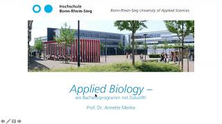 Applied Biology  Bio studieren mit Spaß und Zukunft [upl. by Avirt567]