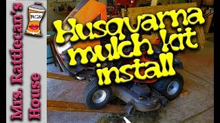 Husqvarna mulch kit installation  MRS RATTLECANS HOUSE [upl. by Gilligan]