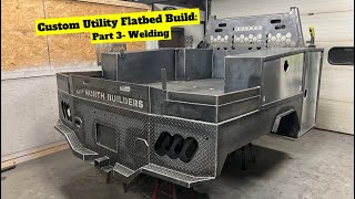 Custom Utility Flatbed Build Part 3 Welding [upl. by Otti487]