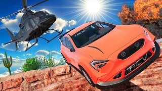 Escaping Police amp Helicopters in HighSpeed Chases in BeamNG Drive Mods [upl. by Fitting]