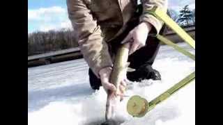 Ice Fishing for Pickerel on Stevens Pond Manchester NH [upl. by Arahd426]