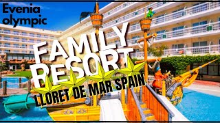 Hotel tour Lloret de mar spain  evenia olympic resort 4 [upl. by Ahsatam]