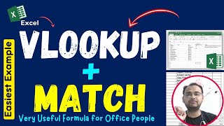 Vlookup with Match Formula in Excel with Easy Example  Business Excel [upl. by Ecnerret294]