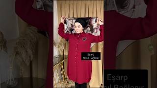 Eşarp Nasıl Bağlanır şalbağlama tesettür hijabtutorial yeni tesettür Eşarp تعليم لفات حجاب تركية [upl. by Gnos]