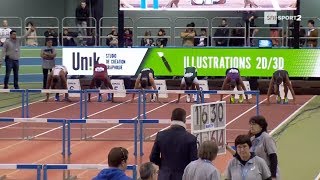 Meeting de Mondeville 2018  Jarret Eaton en 754 sur 60 m haies [upl. by Onaicilef]