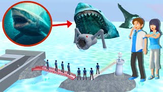 sea eater dimakan hiu megalodon yuta mio kaget ada hiu raksasa  SAKURA SCHOOL SIMULATOR [upl. by Smalley]