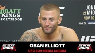 Oban Elliott UFC 309 PostFight Press Conference [upl. by Tepper]