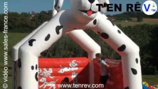 dalmatien gonflable structure gonflable en forme de chien trampoline pour animation enfants [upl. by Christina]