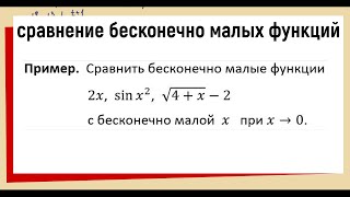 41 Сравнение бесконечно малых Примеры решения [upl. by Anirda]