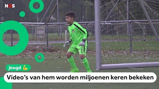 Hudaifah duikt net als keeper van Marokkaans elftal [upl. by Nedyah]