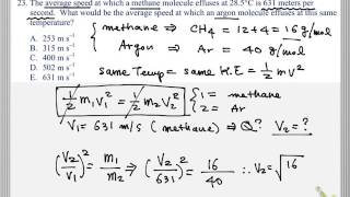 RPI CHEM 1 Exam 3 2225 PVnRT Gas Speed and Effusion KE of Gas [upl. by Ellerehs996]