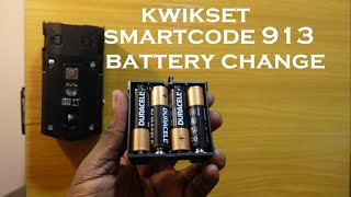 Kwikset SmartCode 913 Battery Replacement [upl. by Herrle]